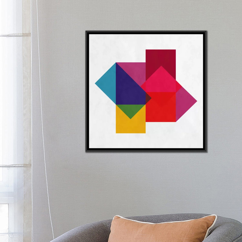 Art sur toile Albree, Toile avec cadre noir, Non mat, H 26 po x l 26 po x P 1,5 po