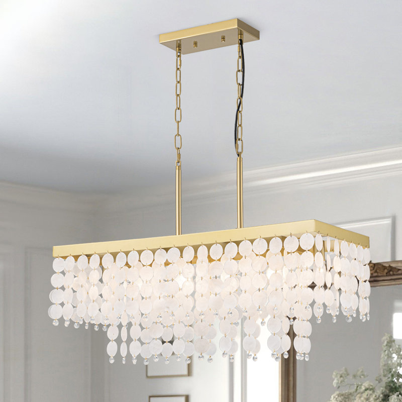 Lustre 6 lumières Adeboye, Doré