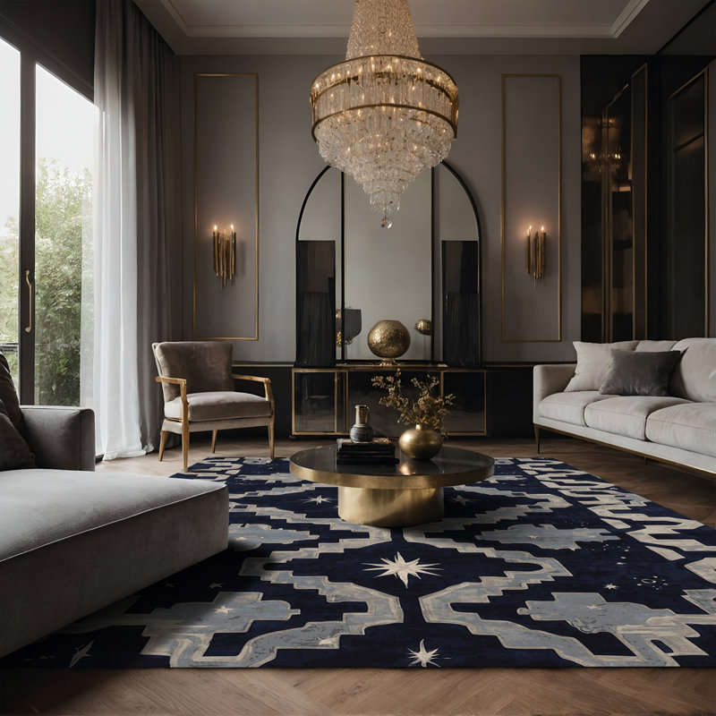 Tapis gris soyeux et moelleux, Rectangle 4 pi x 6 pi