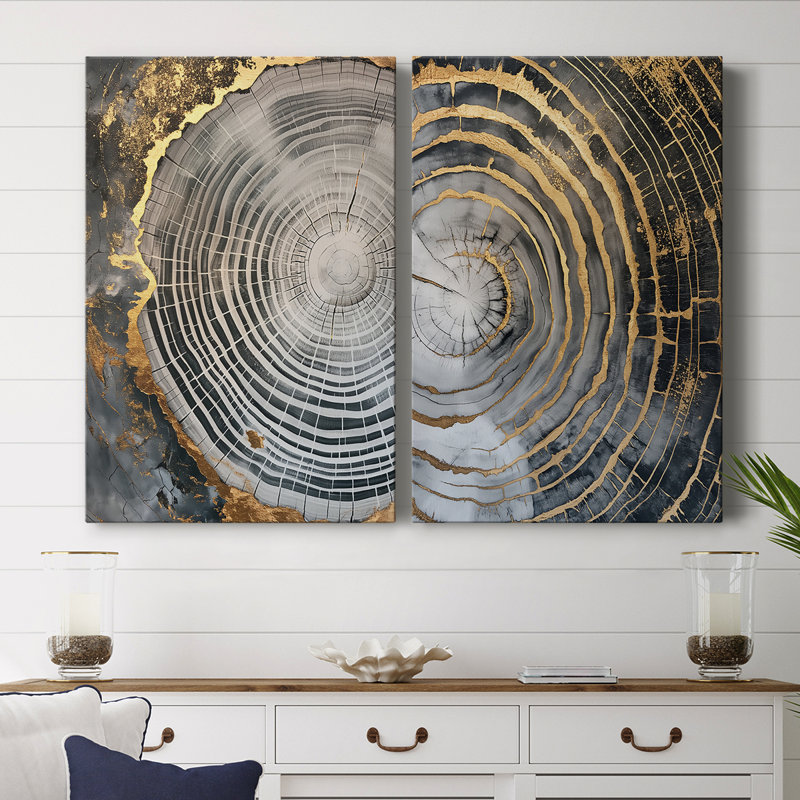 ABSTRACT Series CCL III - Toile tendue avec châssis de qualité supérieure - Prêt à être accroché, H 18 po x l 24 po