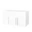 Armoire de rangement murale empilable blanche P 15,98 po x l 36 po x H 20,02 po, convenant au bureau à domicile et au garage avec 2 cloisons mobiles H 20,02 po, peut servir de meuble télé ou de salle de lavage supplémentaire
