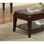 Table basse à finition noyer avec plateau