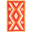 Light Coral Color Antique Native American Flatweave Tribal Geometric Small Navajo Rug