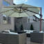 Epperly Round Wood Pattern Cantilever Umbrella with Base-608126245-606005847
