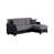 Tissu gris clair / similicuir noir est en rupture de stock