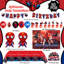 Articles de fête d'anniversaire Spiderman, ensemble de 30 décorations d'anniversaire Spiderman