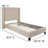Aluino Tufted Upholstered Platform Bed w/ Accent Nail Trimmed Extended Sides-678480902-678480911