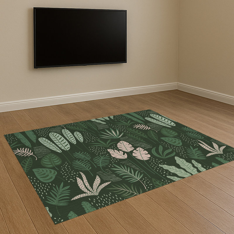 Floral Area Rug, Runner 70 x 140 cm