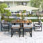 Ensemble de table de salle à manger d'extérieur 7 pièces avec chaises et coussins amovibles pour patio-1263442979