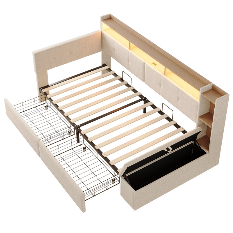 Metal Daybed, Beige