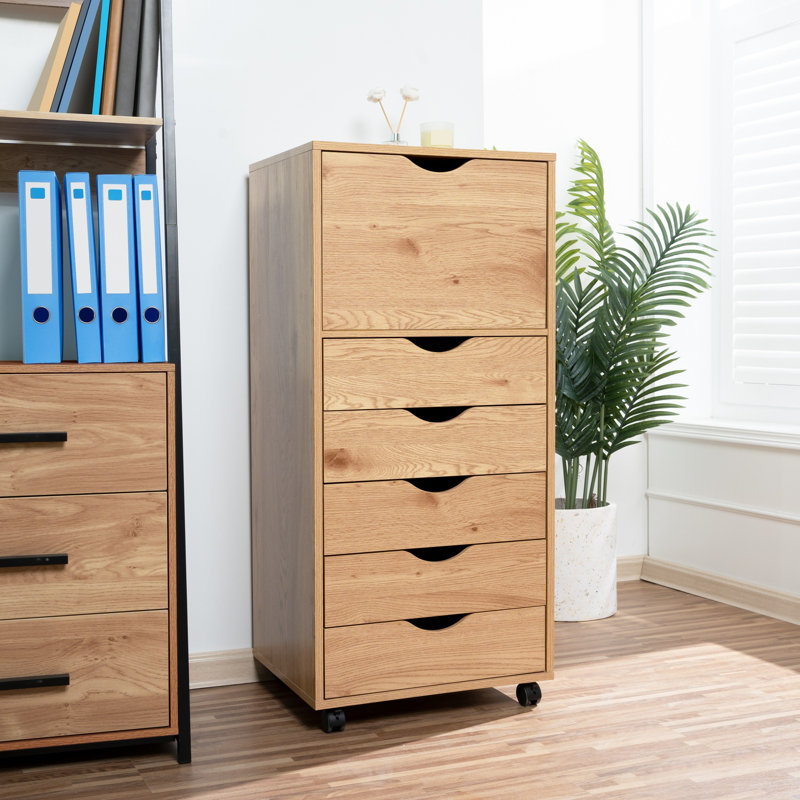 Armoire de rangement 6 tiroirs Inara, Naturel