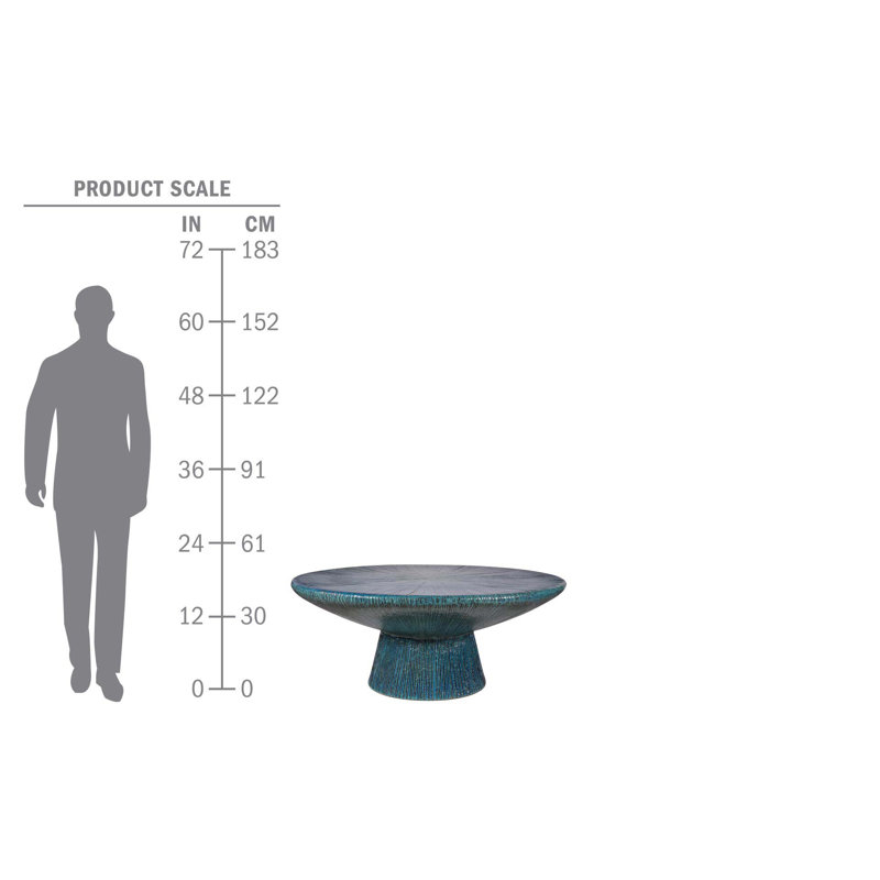Ceramic Furniture Outdoor Round Coffee Table, Citrus