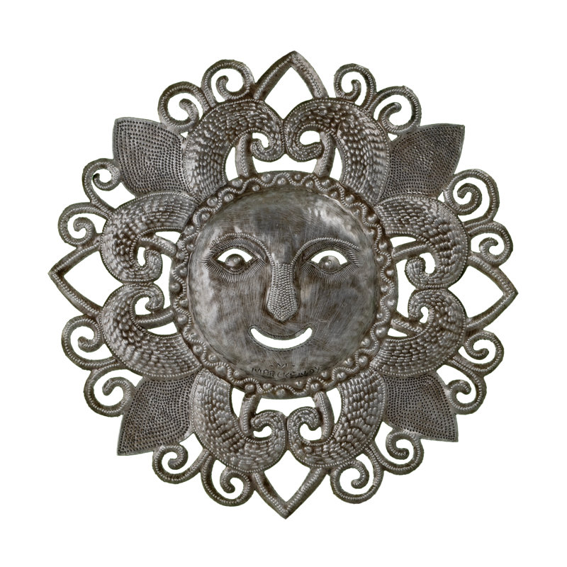 Décoration murale quadrilobe soleil face