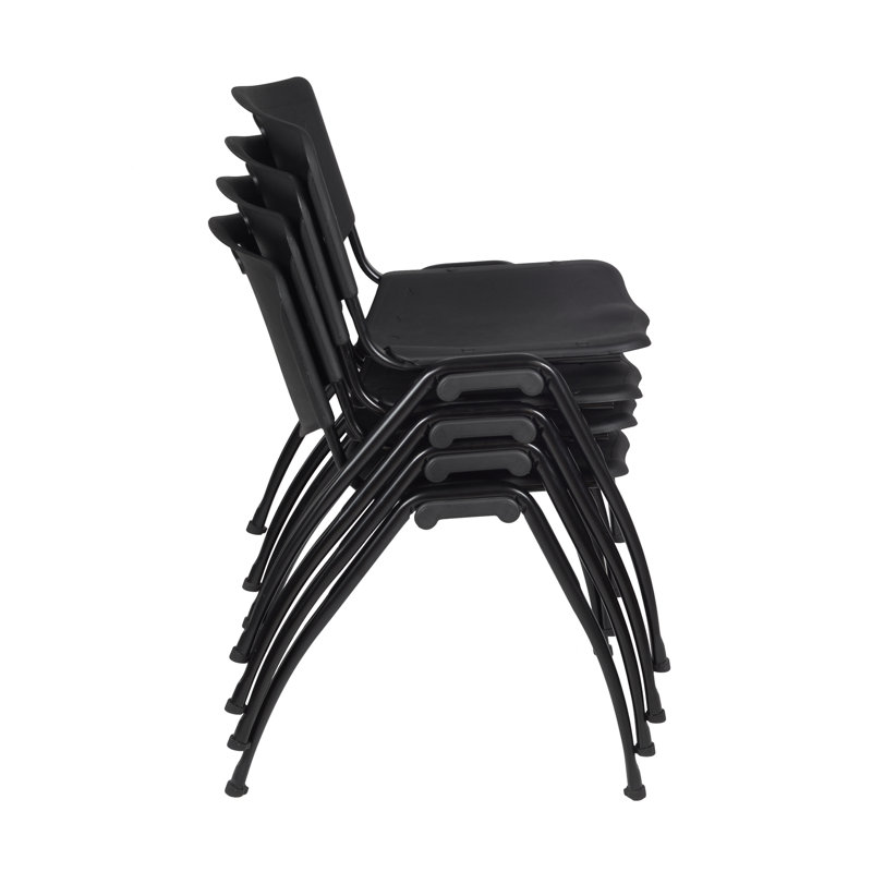 M Lightweight Stackable Sturdy Breakroom Chair, Black