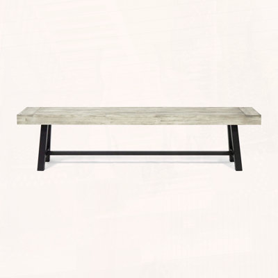 Banc de salle à manger de 74 pouces avec structure en forme de A et de bois d'acacia