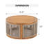 Table basse d'extérieur en bois d'acacia