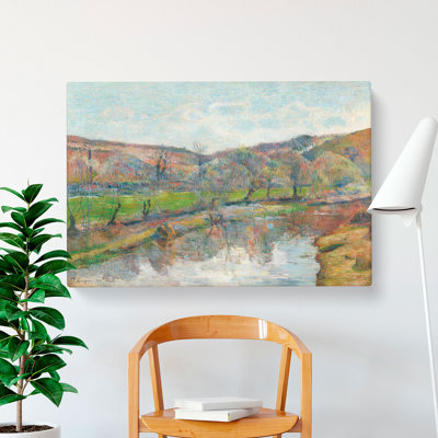 Brittany Landscape by Paul Gauguin - Wrapped Canvas Painting