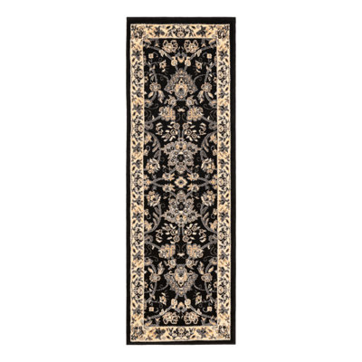 Hanan Floral Black Area Rug