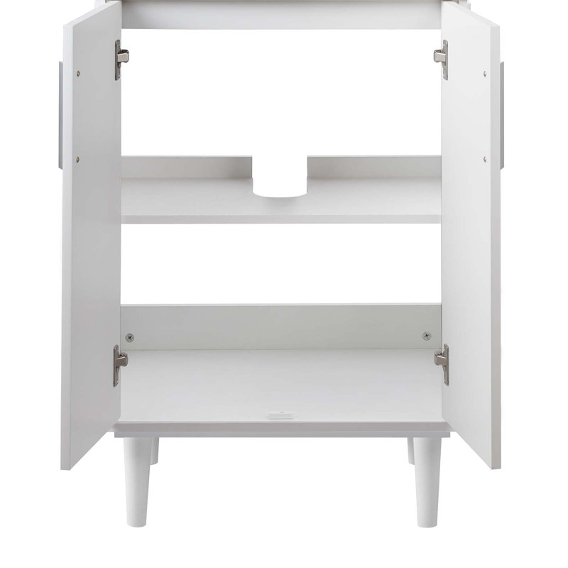 Meuble-lavabo 24 po Modway Augusta, Blanc, Blanc