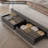 Upholstered Bed Frame with Adjustable Charged LED Headboard and Storage Drawers-67622394-74603270