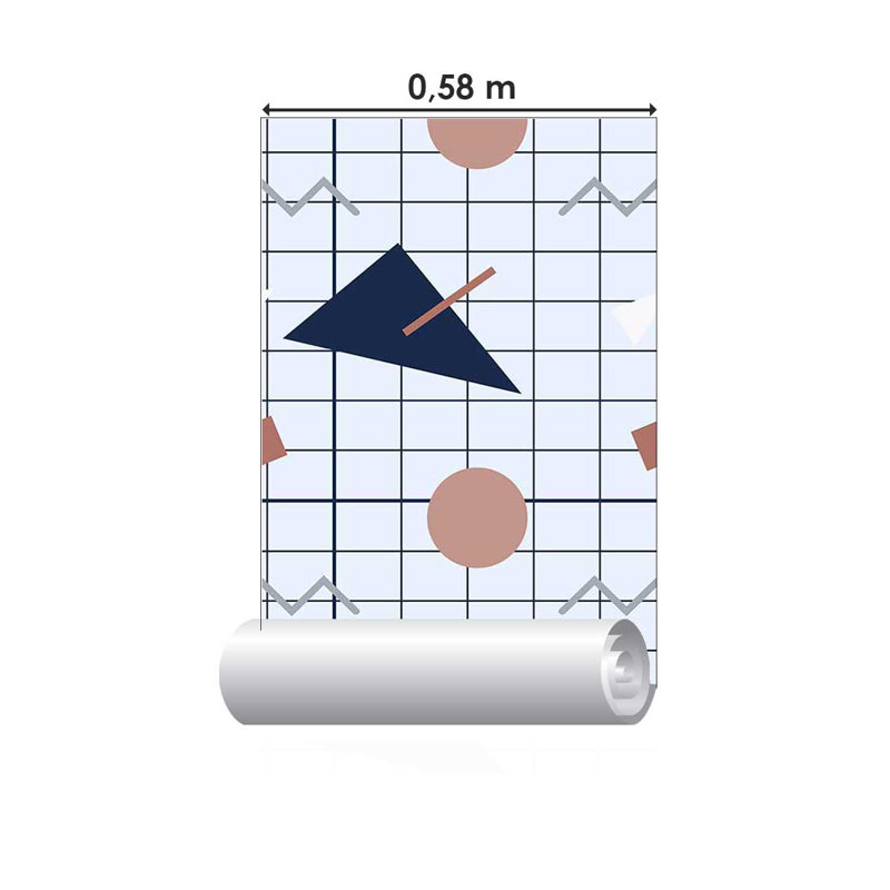 Carreau de papier peint adhésif doux L 126 po x l 24 po, Blanc