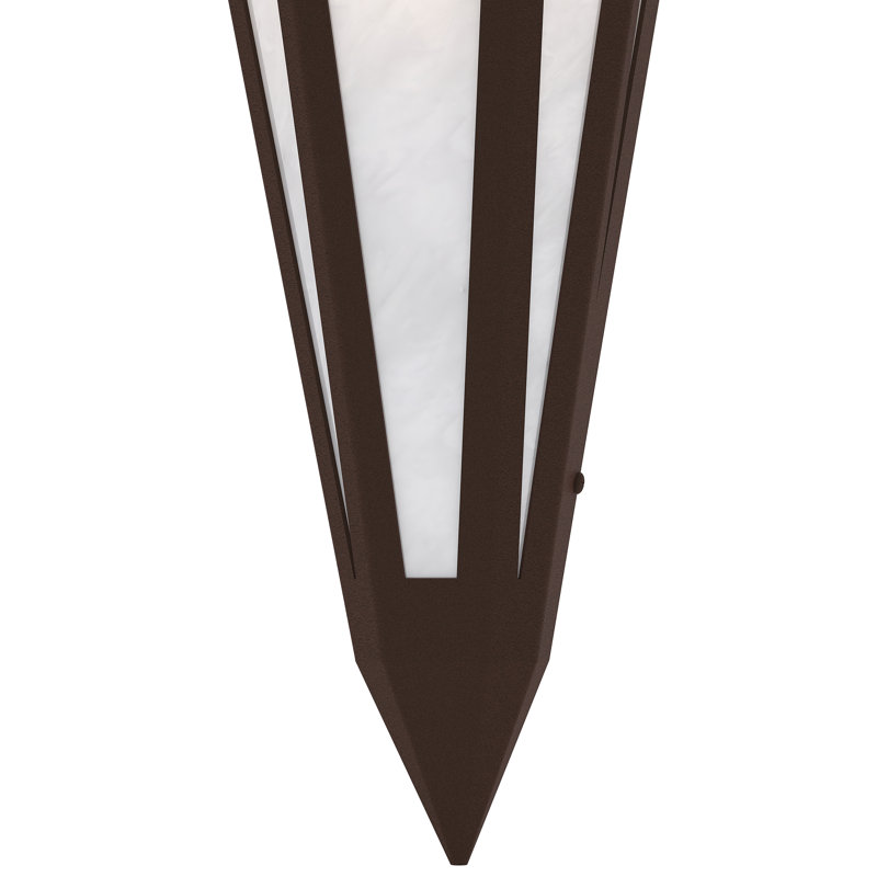 Brum 2 - Light Flush Mounted Sconce, Oil Rubbed Bronze, Amber, Glass