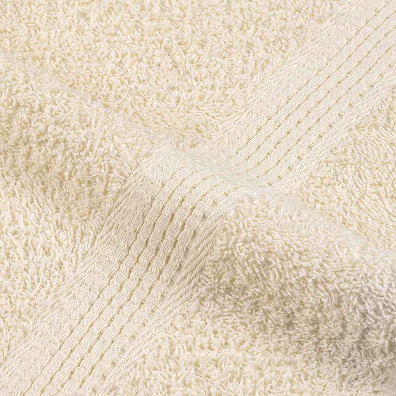 Sawiki 100% Cotton Bath Towels, Cream, Fingertip Towel - 2 Pack