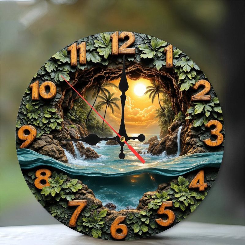 Horloge murale Tropical Beach