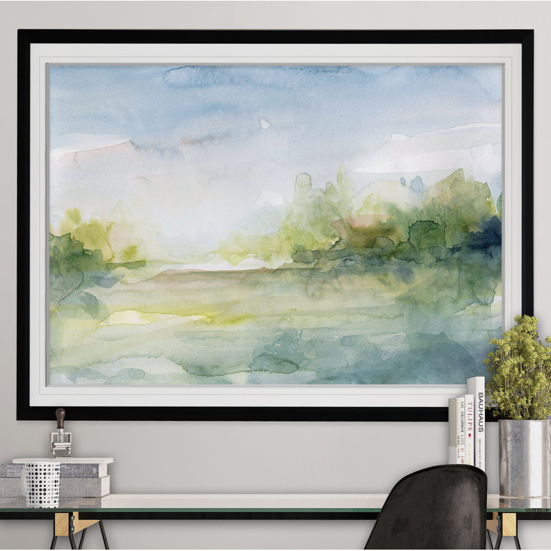 Clear Day - reproduction d'art sur toile encadrée, H 30 po x l 40 po x P 1,5 po, Cadre noir