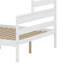 Lit simple superposé au-dessus de grand lit en bois avec échelle Wood