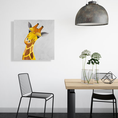 Curieux girafe, toile d'art animalier