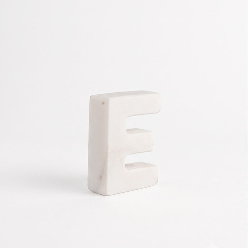 Zeb Text & Numbers Letter Block, E
