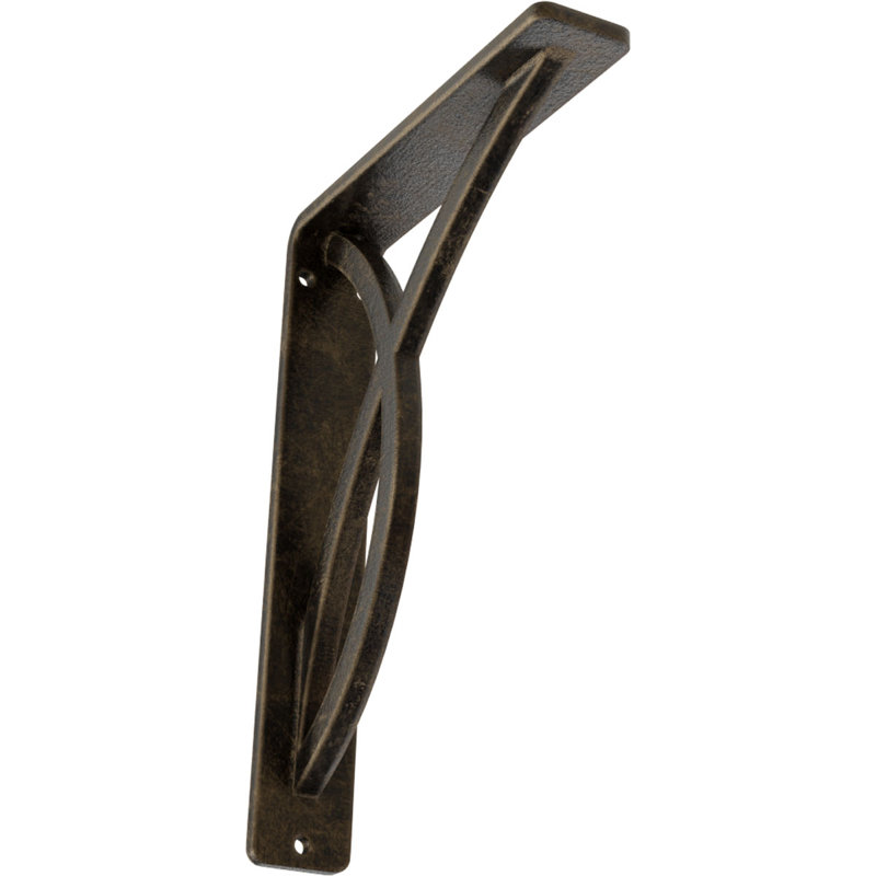 Support en fer forgé Miller, Or pâle antique, H 8 po x l 1,5 po x P 5,5 po