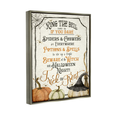Ba-816-Floater " Vintage Trick Or Treat Sign " by Deane Beesley