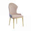 Ensemble de 2 chaises d'appoint à oreilles modernes, revêtement en tissu doux avec pieds en acier à finition dorée