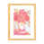 Toile avec cadre en bois beige