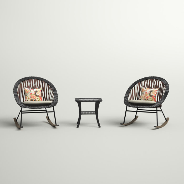 Bayou Breeze Baum Steel Outdoor Rocker Chair & Reviews | Wayfair