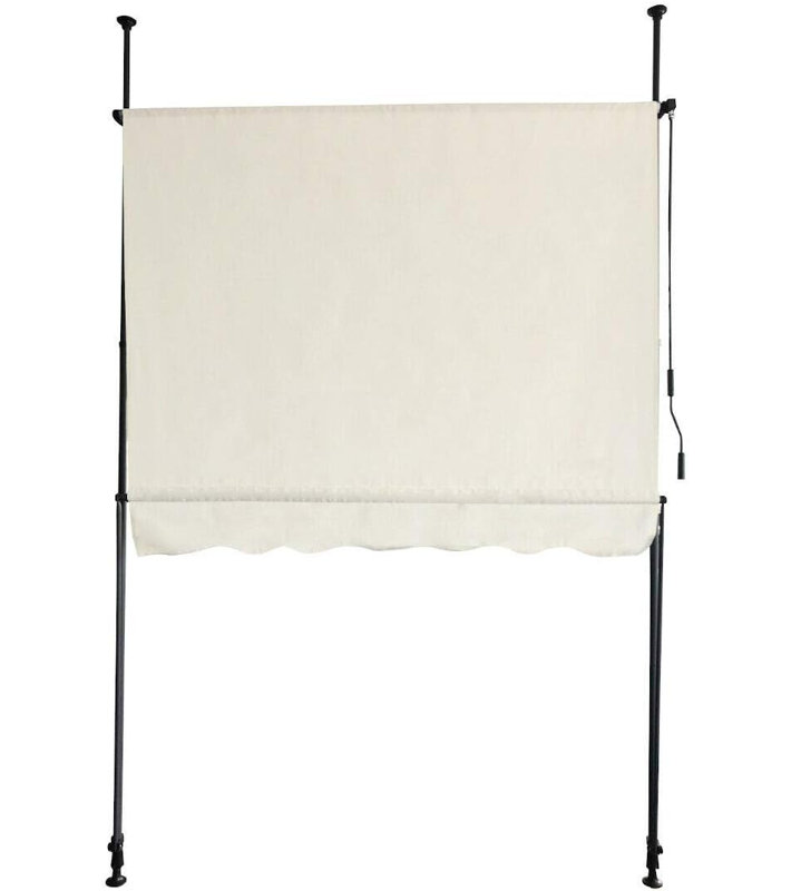 Dakota Fields 300cm W x 150cm D Polyester Cover Retractable Patio Awning, Beige
