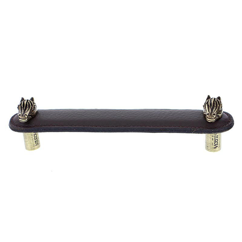 Equestre 3" Center to Center Bar Pull, 5", Antique Brass