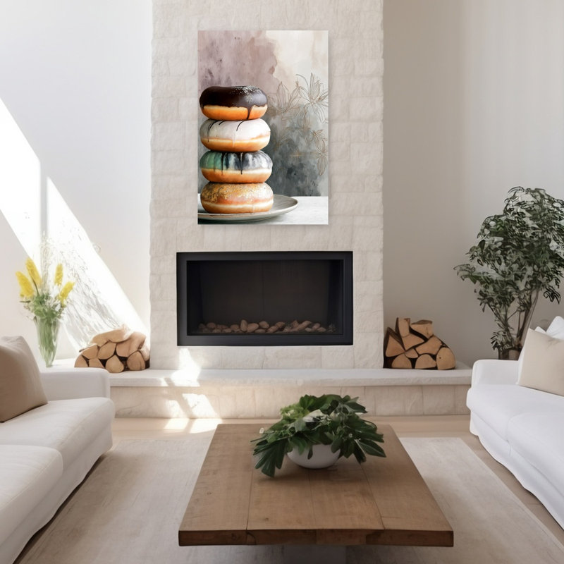 Art mural moderne et élégant, «Sweet Donut Stack», H 48 po x l 32 po