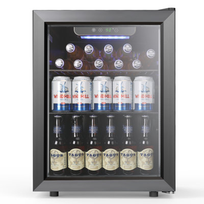 Antarctic Star 16.93'' W Freestanding 24 Cans (12 oz.) 1.7 Cubic Feet Beverage Cooler with Wine Storage and Reversible Door — FIN-0018242 | Fridge.com