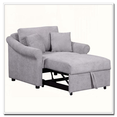 Fauteuil convertible Chenille 3 en 1 avec dossier réglable