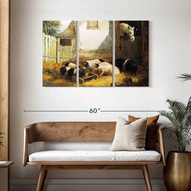 Brampt Farm Pigs, 28" H x 45" W