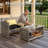 Haven 4-piece Outdoor Wicker Conversation Set With Charcoal Cushions-350460128