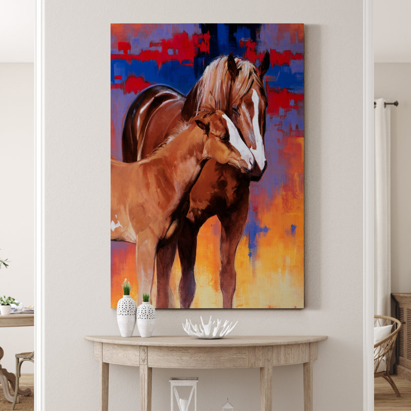 Reproduction d’art sur toile tendue « the color of Love », H 12 po x l 8 po x P 1 po