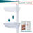 Corner Shower Caddy Tension Pole, Rust-Proof Bathroom Storage Organizer With 4-Tier Adjustable Shelves, Corner Shower Shelf With Rubber Pad, 101.6 Inch-122 Inch Height