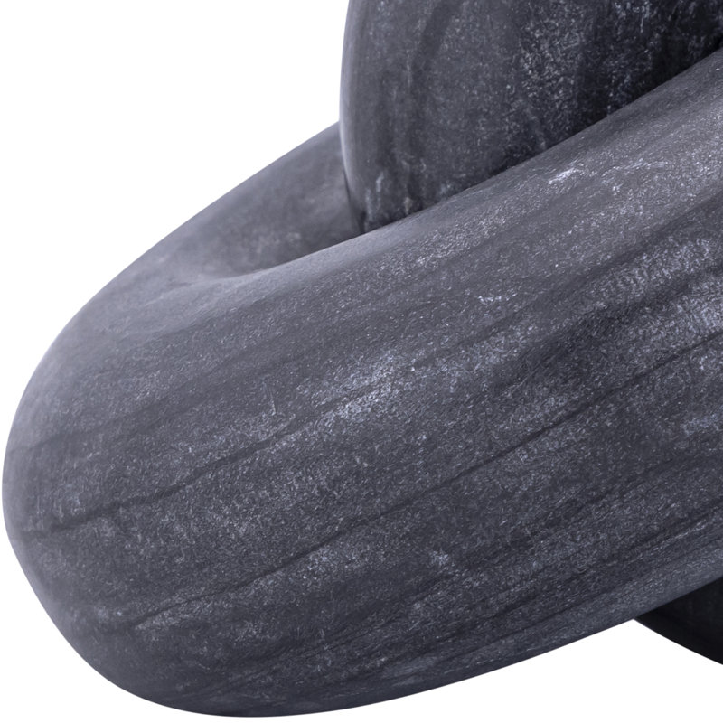 Knot Marble Decorative Object, Black