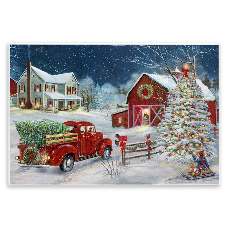 «Snowy Winter Farmhouse» par Ruane Manning, H 10 po x l 15 po