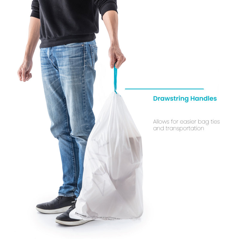 Sacs à ordures pour la cuisine à cordon 20R de Home Zone Living Code