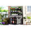 Poste de travail gris de 65 po, table de rangement en bois de sapin, armoire pour jardin, espace de rangement spacieux-1153462545